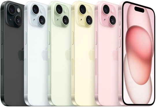 iPhone 15 в пяти цветах