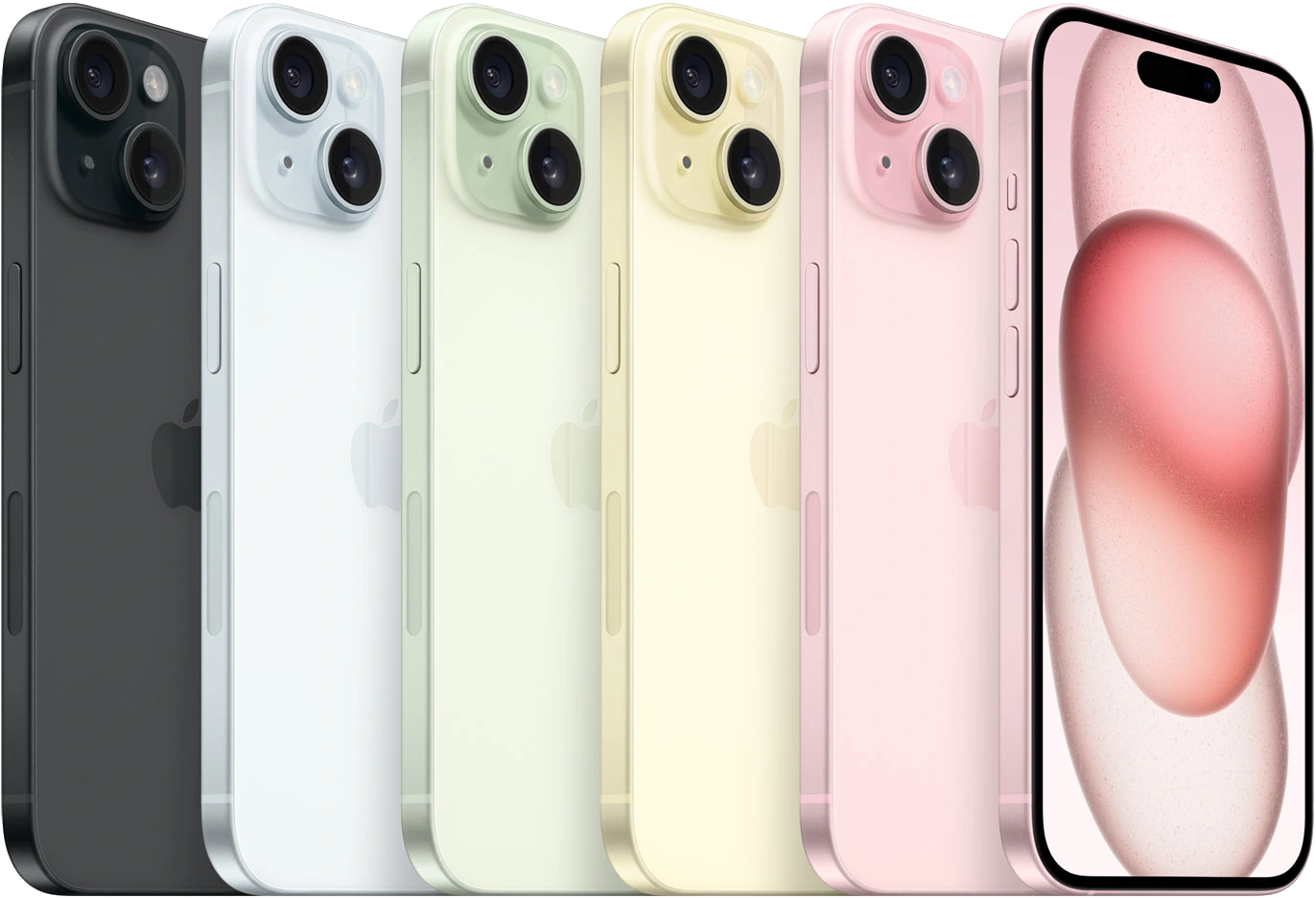 iPhone 15 в пяти цветах